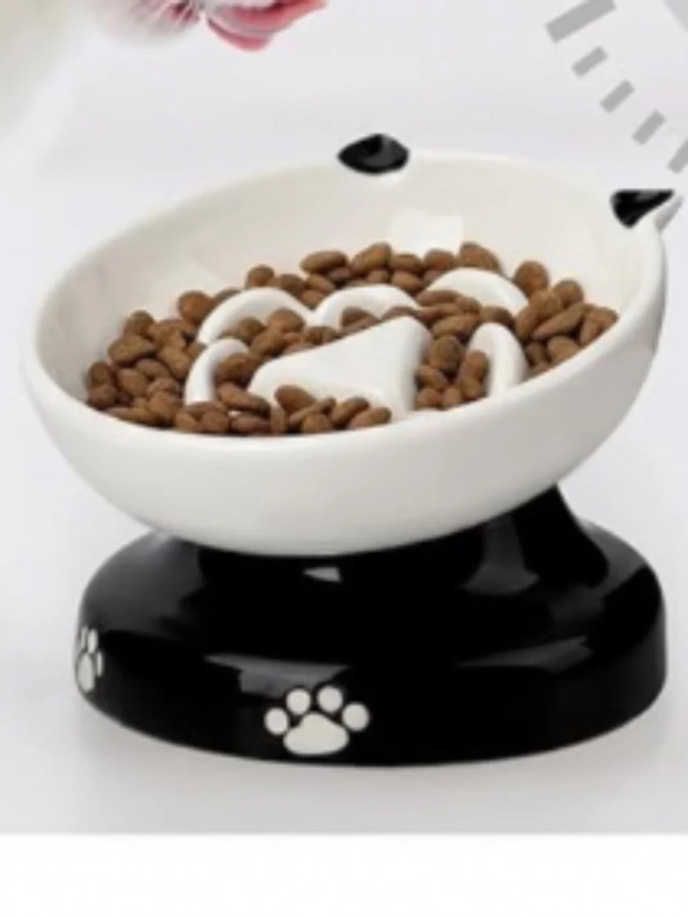 Very Good YHY Ceramic Slow Feeder Cat Bowls Set of 2